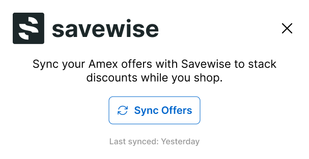 Savewise sync widget