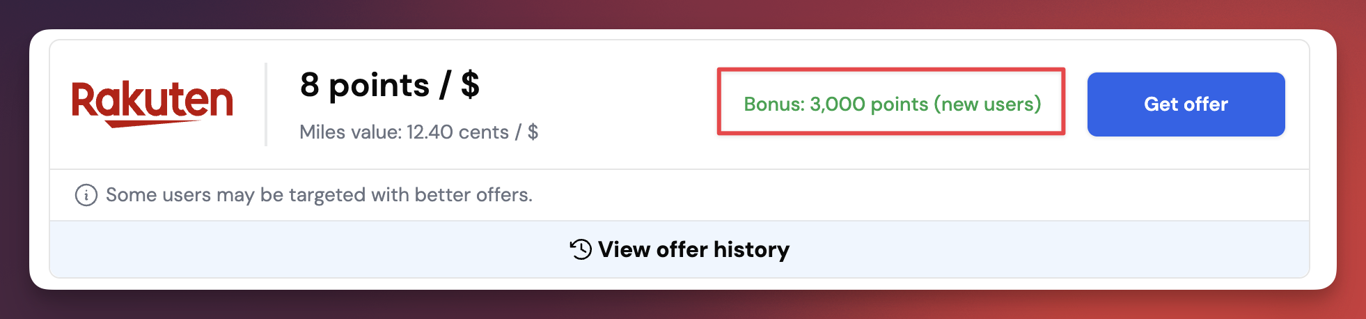 Examples of shopping portal sign-up bonuses shown in Savewise